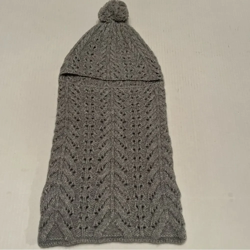 Luxton S-M Balaclava Hood Scarf Hat Gray